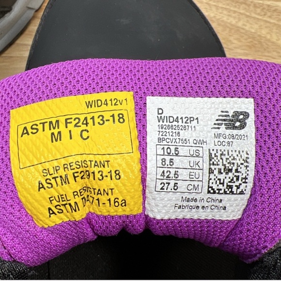 New Balance Women Size 10.5 412 Industrial Steel Toe Work Shoes Sneakers - Picture 9 of 9